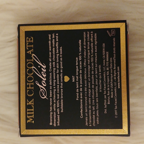 🤎FIRM! NWT TOO FACED MILK CHOCOLATE SOLEIL LONG WEAR MATTE BRONZER - Picture 7 of 11